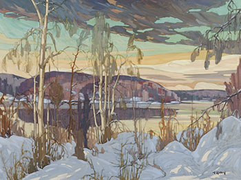 Première neige à Sakakomi, Québec by Gaston Rebry sold for $8,125