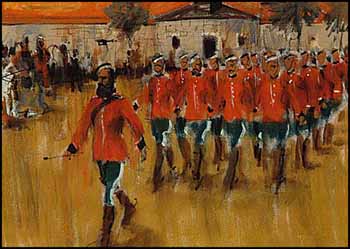 The North-West Mounted Police at Lower Fort Garry, 1874 by Will Davies sold for $575
