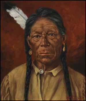 O-Hoo, A Cree Indian by Father Henry Metzger sold for $3,835