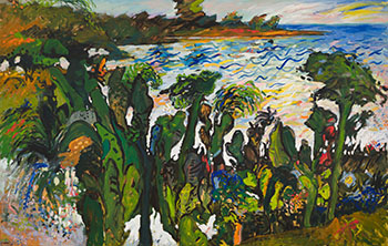 Spring Landscape with Water 9047 by Yehouda Chaki sold for $17,500