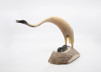 Crane and Two Eggs by Pat Ekpakohak sold for $750