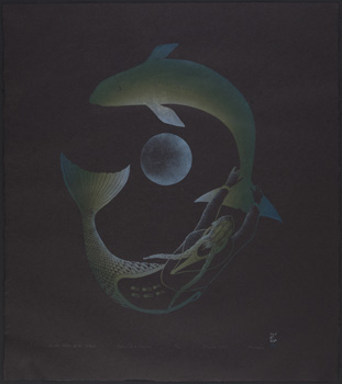 In the Wake of the Whale by Arnaqu Ashevak sold for $1,375