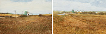 Set of Two Paintings by Joseph Ferenc Acs vendu pour $438