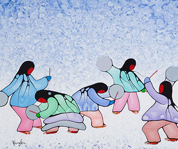 Whequemicong Winter Dancer by Cecil Youngfox sold for $5,313