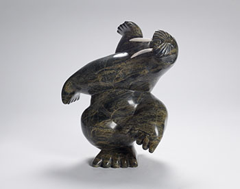 Dancing Walrus by Aqjangajuk (Axangayu) Shaa sold for $6,875