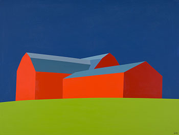 Red Barns by Charles Pachter vendu pour $25,000