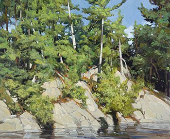 Trees on Shore by Philip Craig sold for $13,750