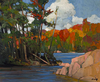 Autumn, Rocks and Trees by Philip Craig sold for $1,875