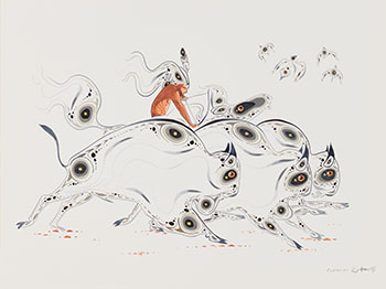 Buffalo Hunt by Eddy Cobiness sold for $3,125