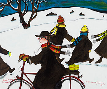Croassement de corneilles by Normand Hudon sold for $7,500