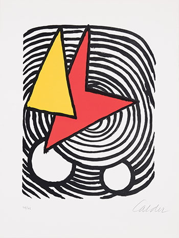 Triangle et quadrilatère by Alexander Calder vendu pour $3,750