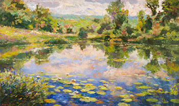 Pond's Edge by Douglas Edwards vendu pour $1,625