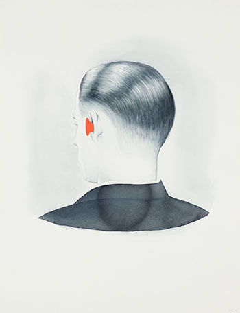 Untitled (Man with Ear Plugs) by Derek Root vendu pour $1,000