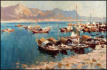 Hong Kong Harbour by Edward Seago sold for $74,750