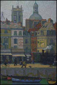 Le Quai Duquesne, Dieppe by Charles Ginner sold for $210,600
