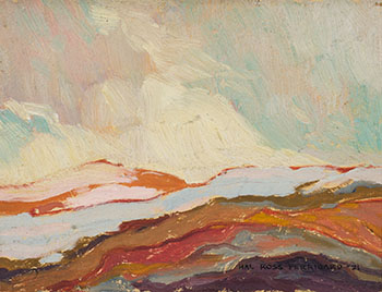 Rocks and Snow by Hal Ross Perrigard sold for $1,000