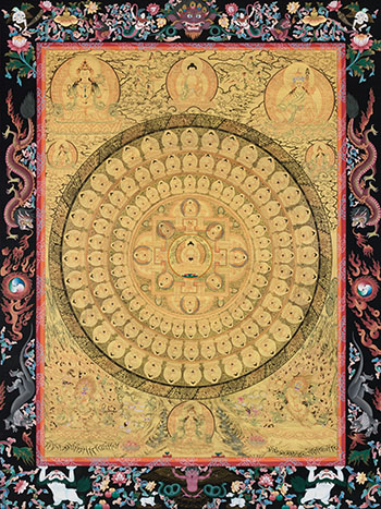 Mandala of Buddha Akshobya by Romio Shrestha sold for $8,750