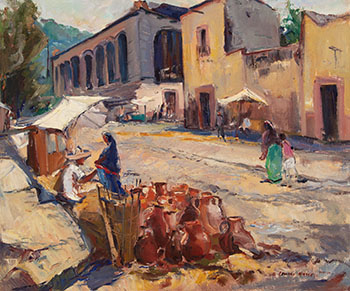 San Miguel Market by Frank Leonard Brooks sold for $1,375
