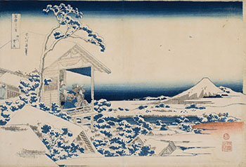 Snowy Morning at Koishikawa by Katsushika Hokusai vendu pour $25,000