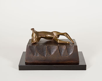 Reclining Figure: Wedge Base by Henry  Moore sold for $43,250