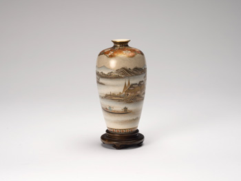 A Japanese Satsuma 'Landscape' Vase, Meiji Period, Circa 1900 by Yabu Meizan sold for $6,250