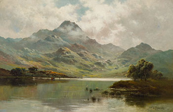 Llyn Agnes, North Wales by Alfred Fontville de Breanski Jr. sold for $2,250