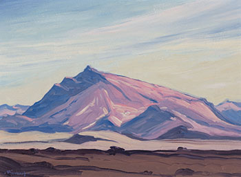 Erongo Mountain, Namib Desert, S.W. Africa by Jacob Hendrik Pierneef sold for $13,750