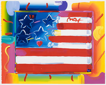Flag by Peter Max vendu pour $3,750