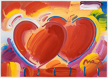Two Hearts #14 by Peter Max vendu pour $3,750