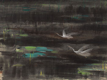 Egrets by Lin Fengmian sold for $22,500