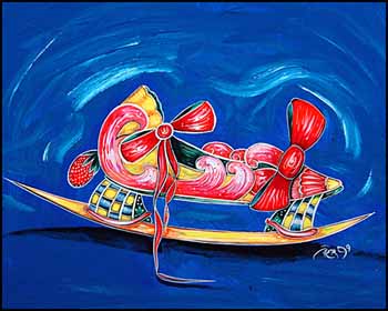 Untitled - Skate with Strawberries by Toller Cranston vendu pour $690