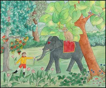 Elephant Ride #2 by Elisabeth Margaret Hopkins sold for $489