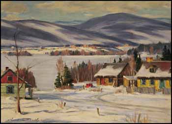 Winter Day at Lac St-Agnes, Murray Bay Country, PQ by Thomas Hilton Garside vendu pour $4,888