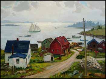 Harbour Village, Nova Scotia by Frank Shirley Panabaker sold for $14,950