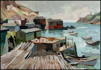 The Narrows, Saint John's by Hilton McDonald Hassell sold for $1,955