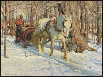 Horse and Sleigh by Robert Elmer Lougheed vendu pour $14,040