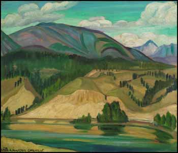 Williams Lake, BC / Harbour Scene (verso) by Nan (Anna Getrude Lawson) Cheney vendu pour $2,223