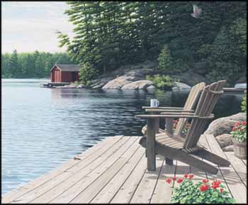 At the Cottage by W. David Ward sold for $875