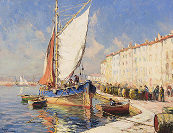 Port de St. Tropez by André Beronneau vendu pour $1,375
