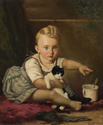 Child with Cat by William Raphael sold for $1,750