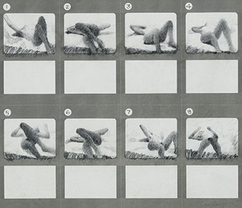 Storyboard for Reclining Figure Moving by John Graham Coughtry vendu pour $1,375