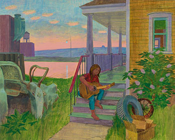 Guitarist, Lachine Canal by Phillip Henry Howard Surrey sold for $8,750
