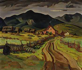 A Remote Village, Quebec by George Douglas Pepper vendu pour $10,000
