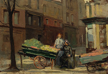 Vegetable Carts, Paris by Regina Seiden vendu pour $20,000