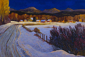 Winter Light - Telkwa, B.C. by Nicholas J. Bott sold for $5,938