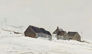 Hillside Farm, Comté Charlevoix by Lorne Holland Bouchard sold for $4,375