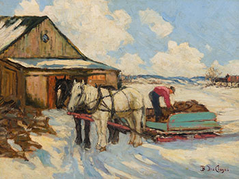 Loading Up by Berthe Des Clayes vendu pour $5,000