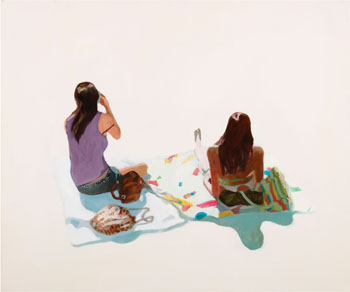 Two Girls (English Bay) by Alison Yip sold for $1,000