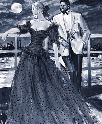 Evening Affair (#00526) by Evelyn Rowat sold for $250