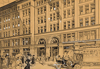 The Old Simpsons Store, circa 1910 (#00273) by Charles William Jefferys sold for $2,500